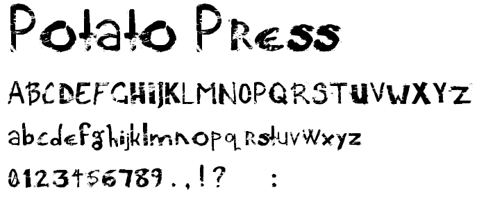 Potato Press font